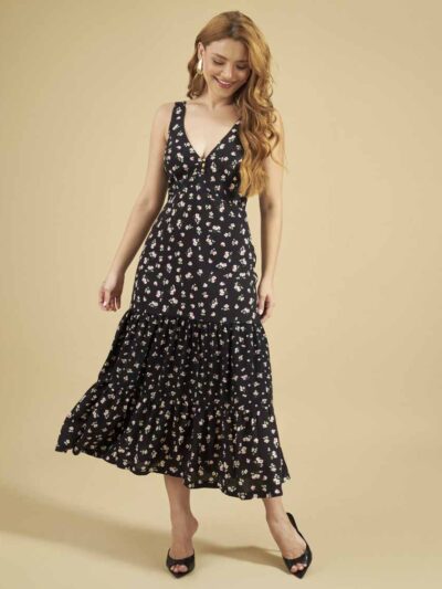 Vestido Midi Estampado Susy