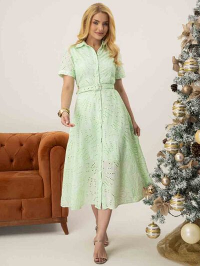 Vestido LC Sofia Verde/Branco