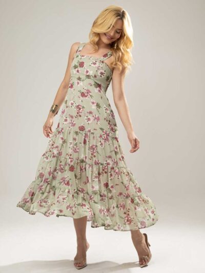 Vestido LC Flávia estampa Foil