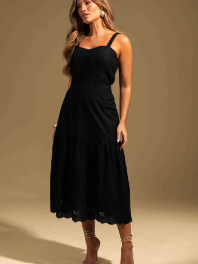 Conjunto LC  Laise bordado Isis Preto