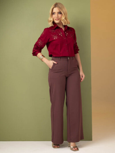 Calça LC Pantalona Rubi Marrom