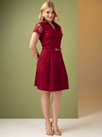 Vestido LC Bordado Larissa Bordô