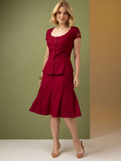 Conjunto LC Bordado Silvana Bordô
