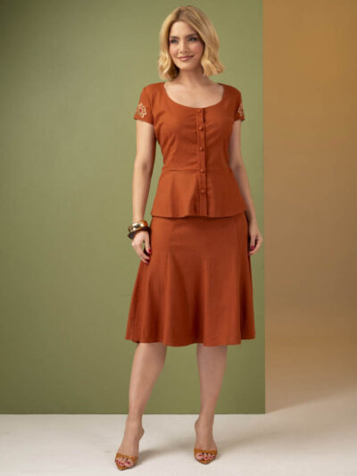 Conjunto LC Bordado Silvana Telha